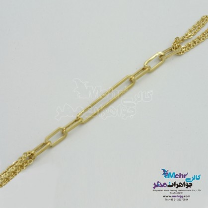 دستبند طلا - طرح حلقه های تو در تو-MB1372